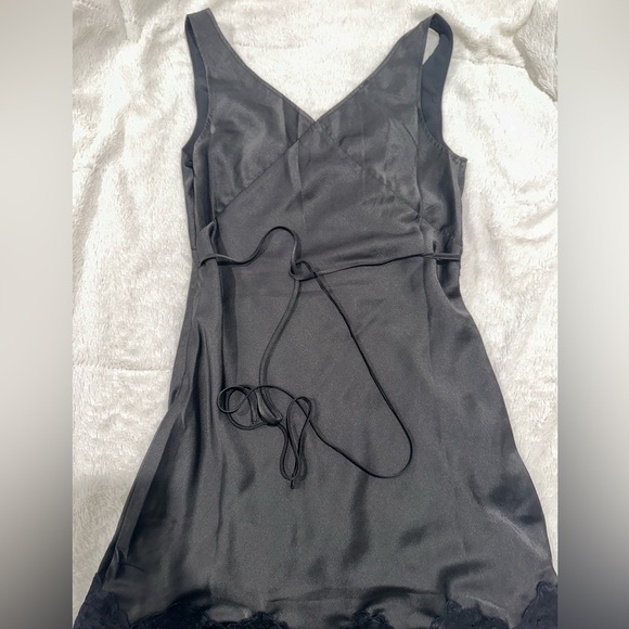 NWT Fashion Nova Small Black Mini Slip Dress - Picture 4 of 6